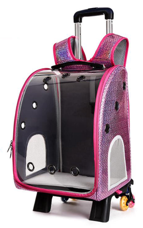 Pet backpack trolley
