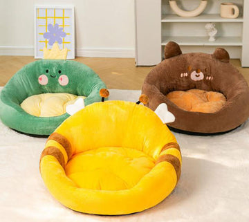 New animal shape backrest cat litter open four seasons universal cartoon dog litter autumn and winter warm pet Mattress
