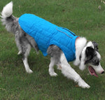 ropa impermeable para mascotas de otoño e invierno chaqueta de invierno acolchada para perros a cuadros de dos colores