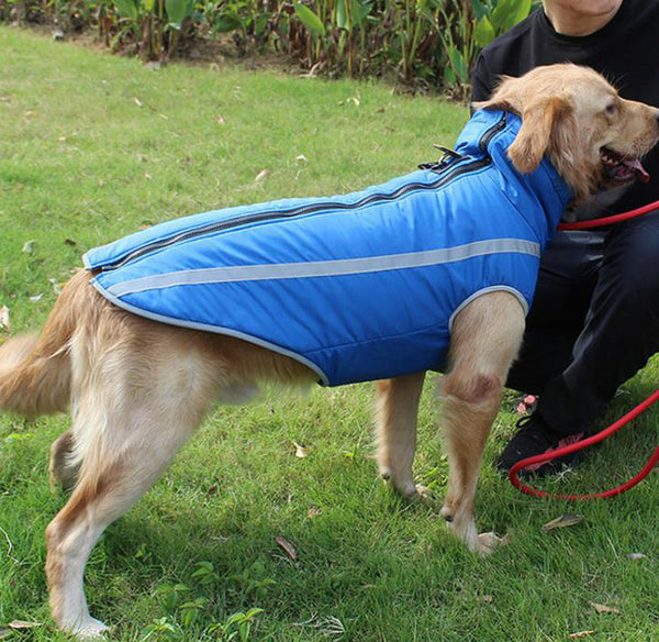 Autumn and winter new dog clothes reflective warm dog outdoor jacket