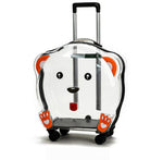Nueva maleta trolley transparente para perros y gatos
