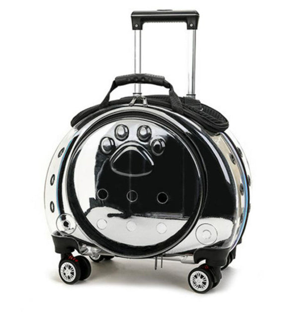 The new pet trolley case transparent go out portable pet backpack
