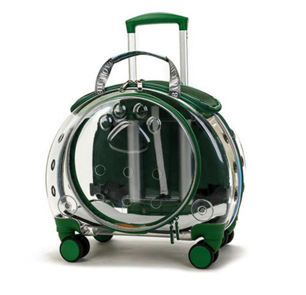 The new pet trolley case transparent go out portable pet backpack