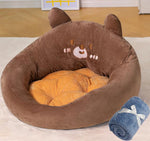 New animal shape backrest cat litter open four seasons universal cartoon dog litter autumn and winter warm pet Mattress
