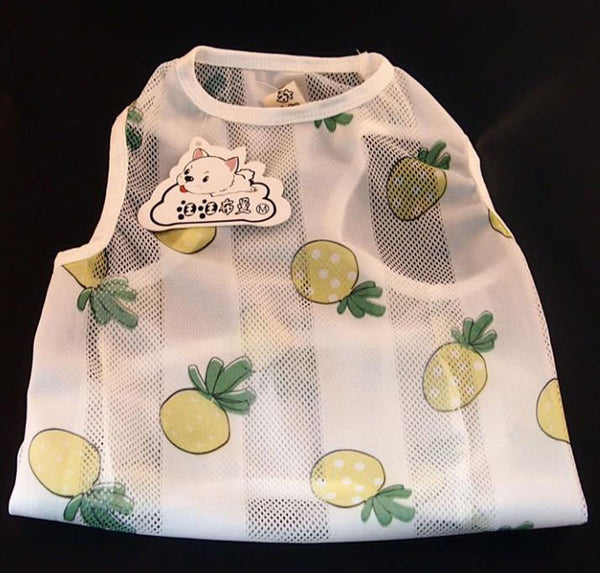 Medium and large dog mesh summer clothes