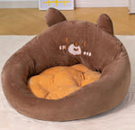 New animal shape backrest cat litter open four seasons universal cartoon dog litter autumn and winter warm pet Mattress