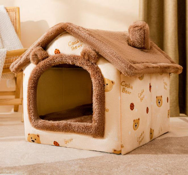 New cat litter rabbit door curtain four seasons universal kennel small and medium-sized dog closed removable and washable dog bed pet litter pad