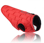 ropa impermeable para mascotas de otoño e invierno chaqueta de invierno acolchada para perros a cuadros de dos colores