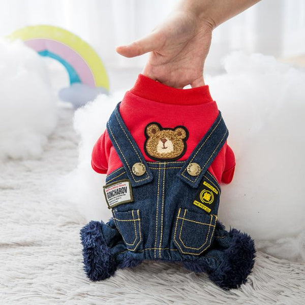 Puppy four feet autumn and winter clothes