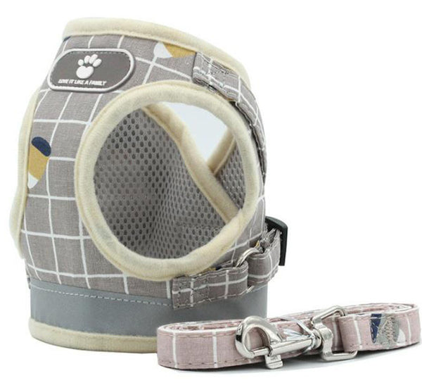 Pet Small Dog Reflective Vest Chest Strap Pet Leash