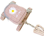 Korean small and medium pet traction embroidery chest strap backpack