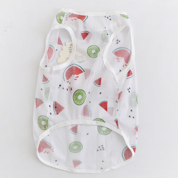 Medium and large dog mesh summer clothes