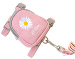 Korean small and medium pet traction embroidery chest strap backpack