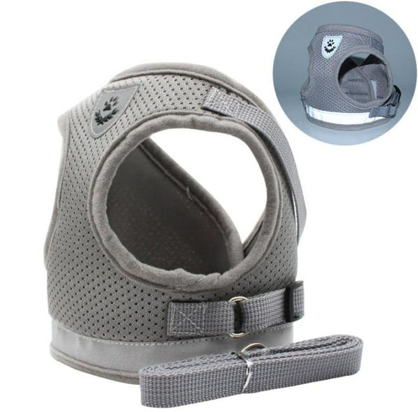 Pet Small Dog Reflective Vest Chest Strap Pet Leash